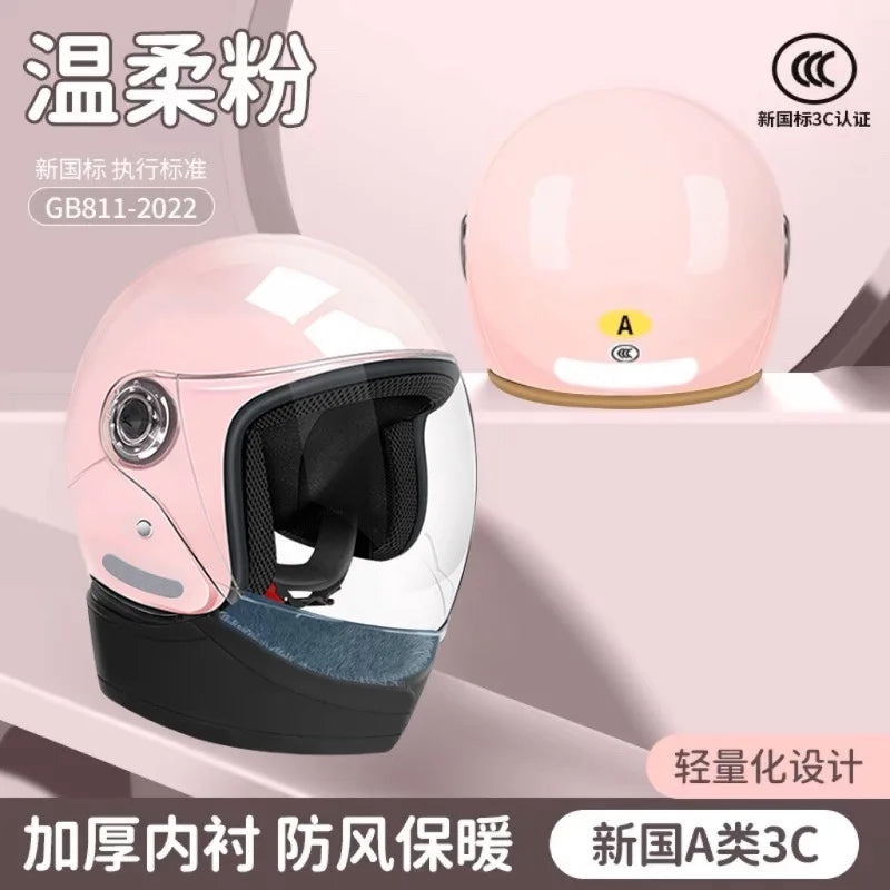 Motorcycle Electric Bicycle Men's and Women's Universal Safety Helmet Winter All Season Universal Half Helmet helm motorcycle