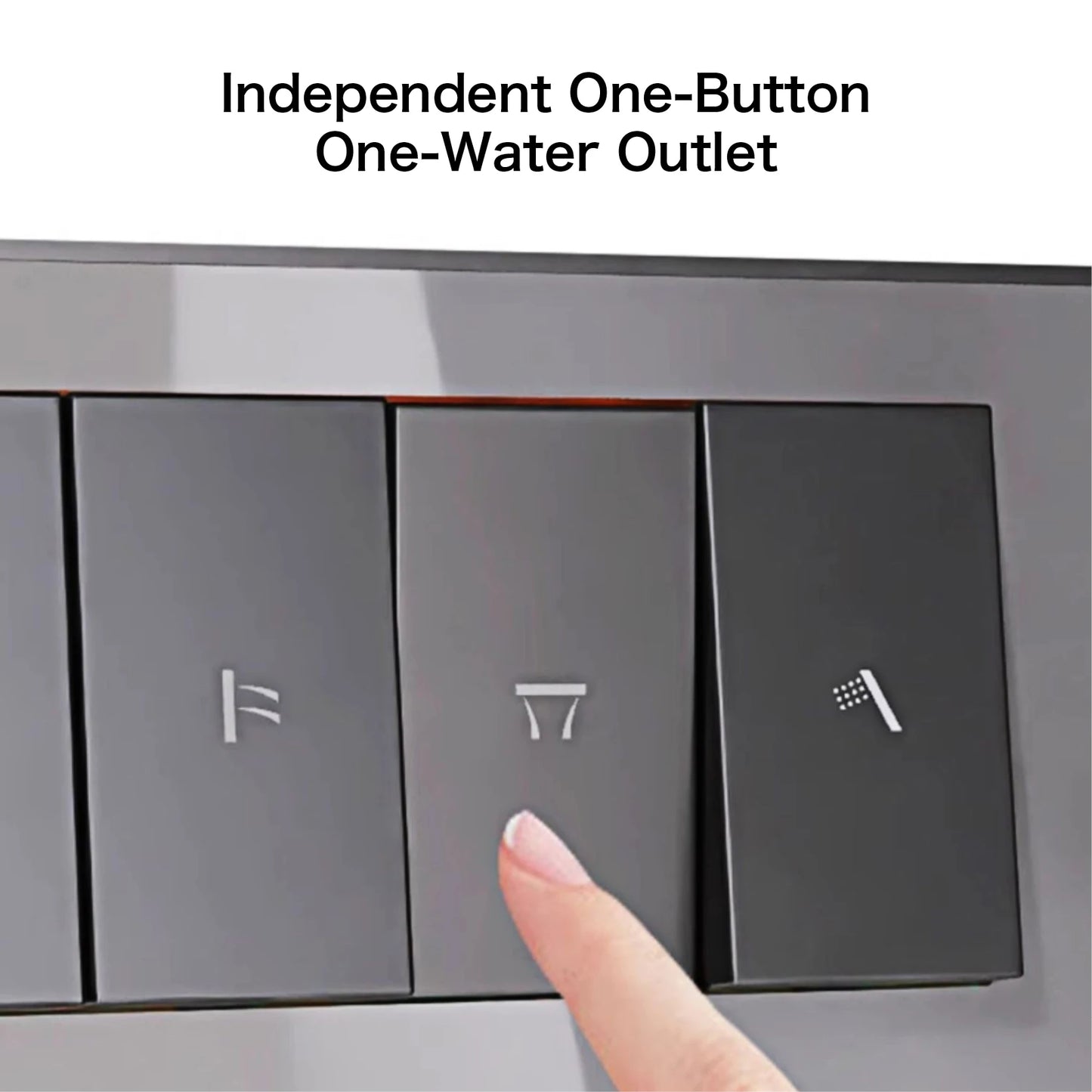 Gun gray brass luxury LED digital display constant temperature shower system embedded ceiling hot and cold water bathroom mixer