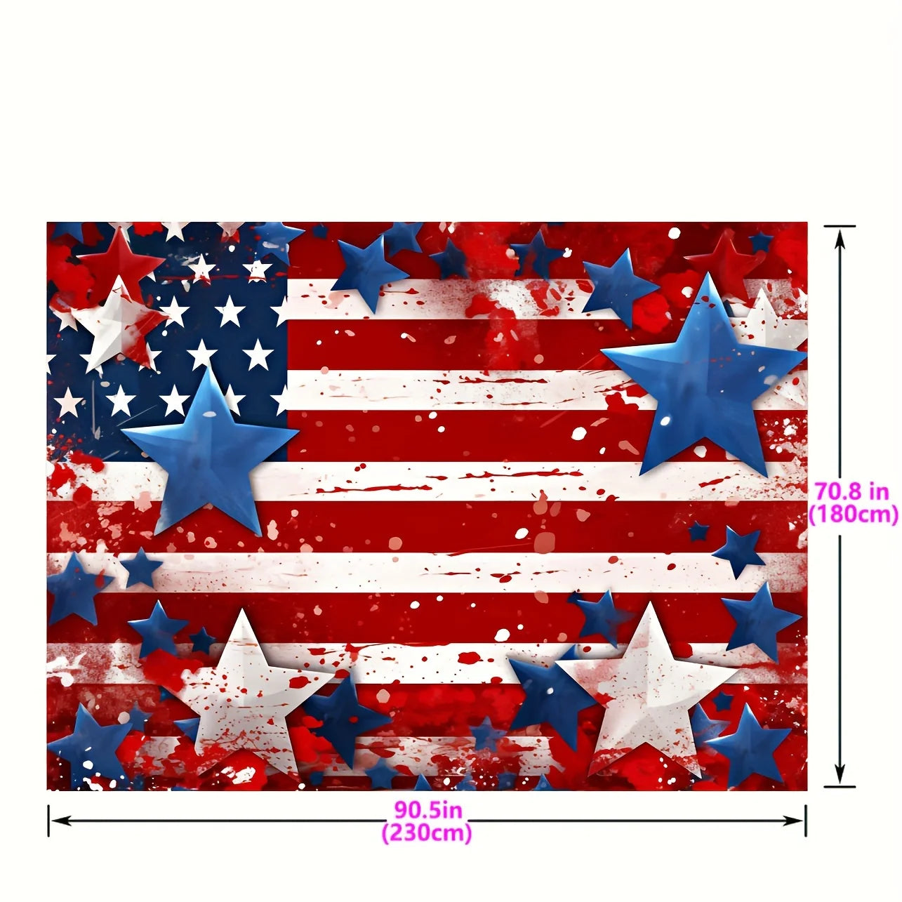 American flag July 4th background cloth,Patriotic Independence Day party photo background,Patriotic National Day banner