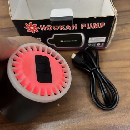 Usb Recharging Shisha Pump With RGB Led Light Hookah Electronic Strong Air Smoker for Starter Save Breath Accessories