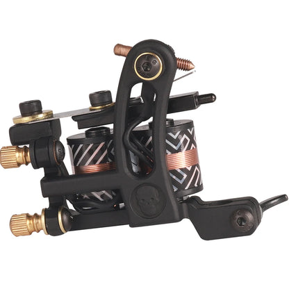 Professional Coil Tattoo Machine 10 Warp Coils Cast-iron Handmade Tattoo Guns for Liner Shader Tattoo Artist Supplies