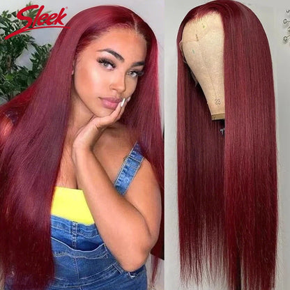 Sleek Straight Lace Front Wigs 13x6x1 Lace Part Human Hair Wig For Women Transparent Lace Highlight Blonde Big Sale Remy Hair