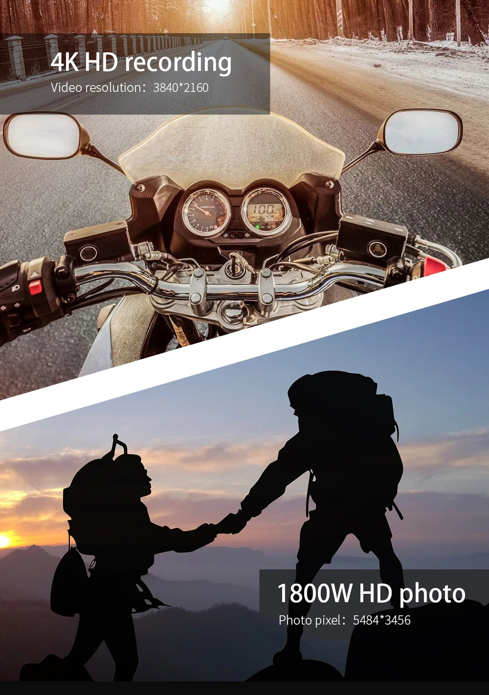 4K HD Smart Glasses Camera Mini Eyewear Camcorder for Outdoor Cycling Driving Video Recordings