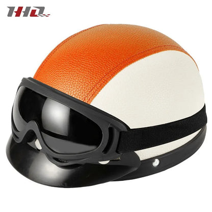 New style safety helmet motorcycle headgear all seasons universal for men and women, warm in autumn and winter,retro half helmet