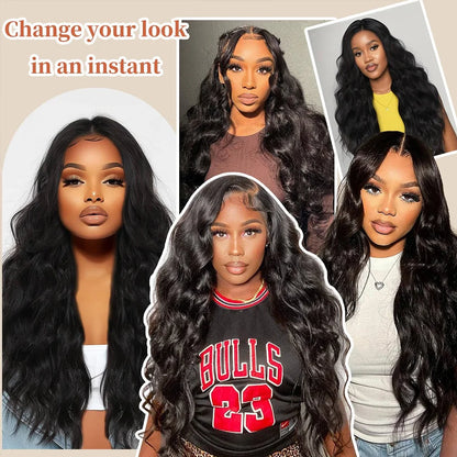 Body Wave 13x4 Lace Frontal Human Hair Wig 13x6 Transparent Lace Frontal Wig For Women 250% Density 16-40 Inch Human Hair Pre Plucked With Baby Hair Black Halloween Wigs Human Hair Curly Wave Wig Christmas Wig