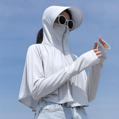 Summer Female Sun Protection Clothing UV Protection Long Sleeve Ladies Cloak Quick Dry Clothing Thin Jackets