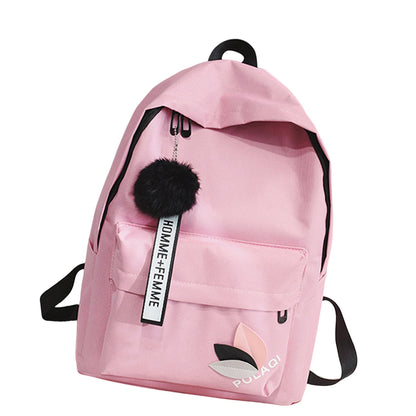 Women's Canvas Backpack for Junior High School Students Triangular Reinforcement Canvas Backpack Waterproof Canvas Backpack