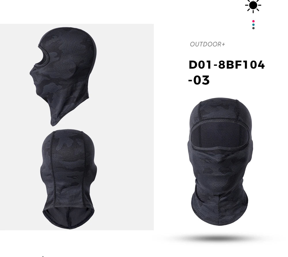 Motorcycle Cooling Full Face Mask Summer Breathable Motorbike Riding Hood Neck Cover Motocross Cycling Helmet Headgear