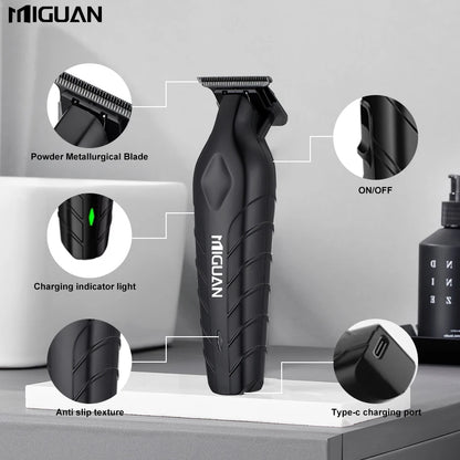 Electric hair clipper, professional hair cutting tool, with 4 limit combs, USB charging, men's hair cutting tool