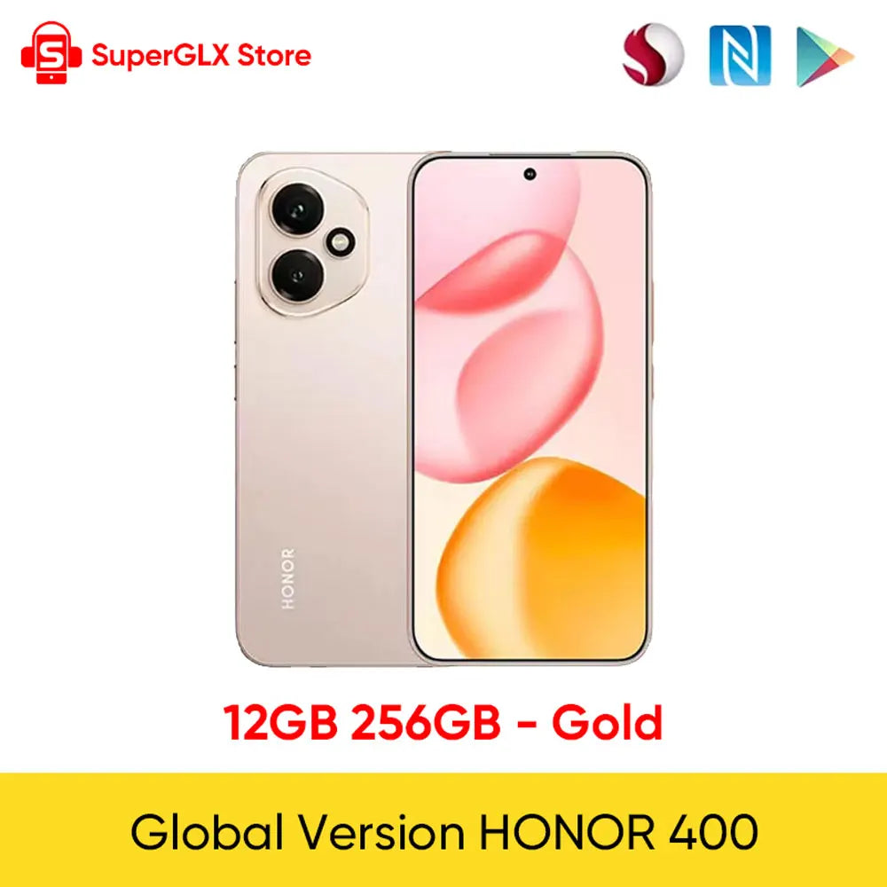 New HONOR 400 5G Smartphone Global Version Snapdragon 7 Gen 3 6.55" AMOLED Display 200MP Dual Camera 6000mAh 80W SuperCharge NFC