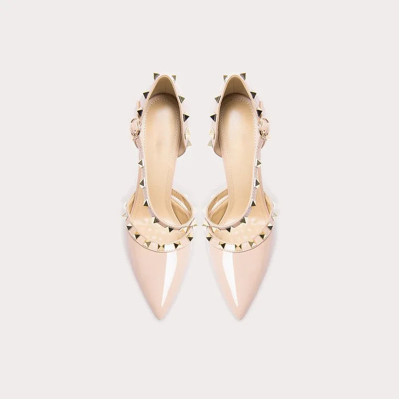 2025 Black High Heels 12cm 10cm 8cm Women's Shoes Thin Heels Pointed Head Ladies Pumps Microfiber Shallow Stiletto Banquet Shoes