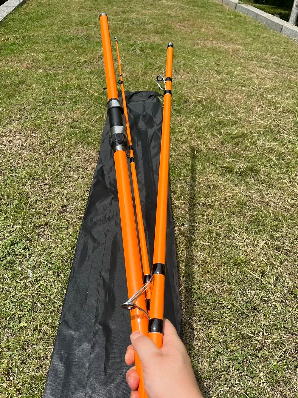 3.3M 3.6M 3.9M 4.2M Carp Rod 35kg Surf Fishing Rod Portable Travel Surf Spinning Rod 3 Piece Carbon Fiber Saltwater Fishing Pole