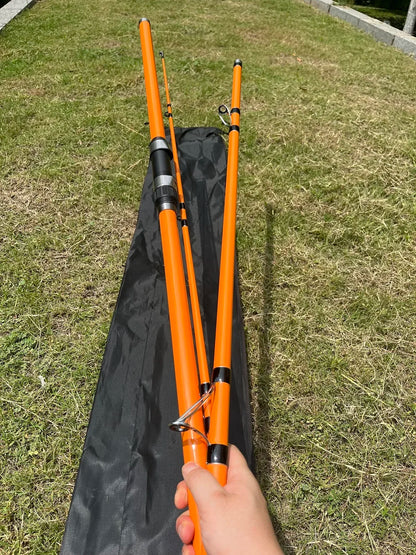 3.3M 3.6M 3.9M 4.2M Carp Rod 35kg Surf Fishing Rod Portable Travel Surf Spinning Rod 3 Piece Carbon Fiber Saltwater Fishing Pole
