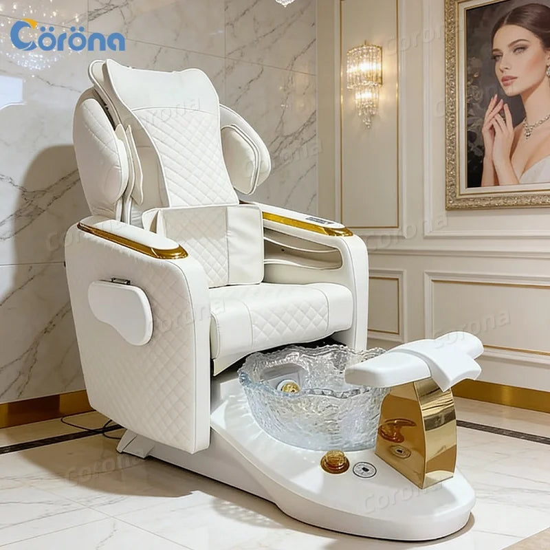 Manicure Pedicure Chair And Manicure Table Set Luxury Pedicure Spa Massage Chair For Nail Salon Pedicure Chair With Plumbing