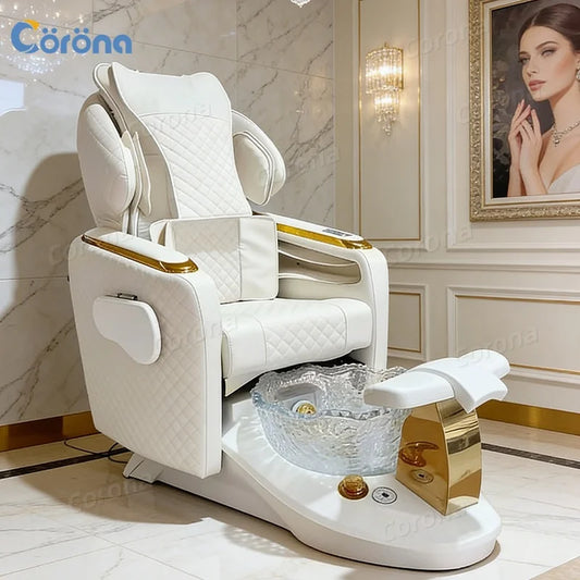 Manicure Pedicure Chair And Manicure Table Set Luxury Pedicure Spa Massage Chair For Nail Salon Pedicure Chair With Plumbing