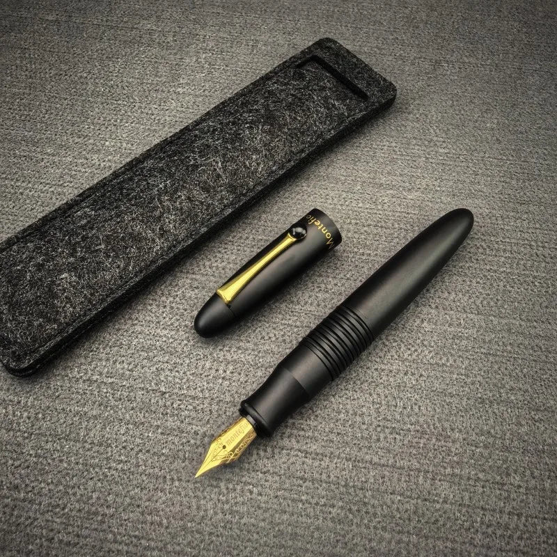 Benovel F857 Small Steel Cannon Pen Brass Chrome Plated All Metal Adult Student Calligraphy Practice Office Advanced Ink Pen