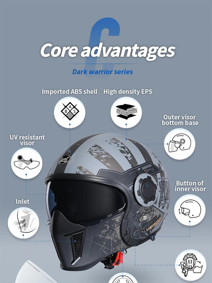 CYRIL Motorcycle Helmet Full Face Open Face Helmets 3/4 Men Women Modular Dual Visor Helmet For Motorcycle ECE DOT Approved