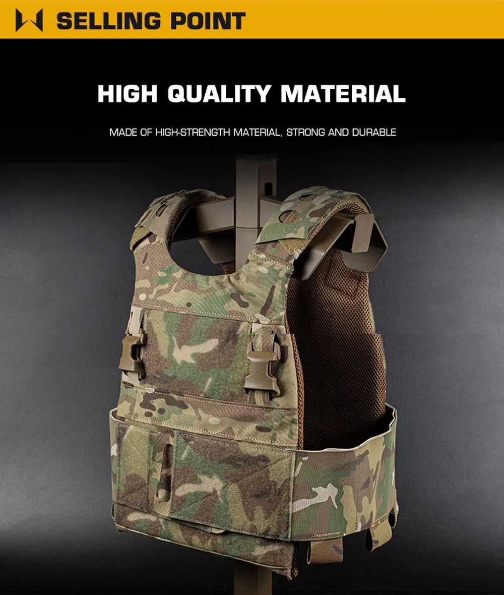 Tactical Vest Ferro FCPC Low Visibility Hunting Combat Plate Carrier 25MM Buckle Expansion CS Airsoft Games Multi-Mission Gear