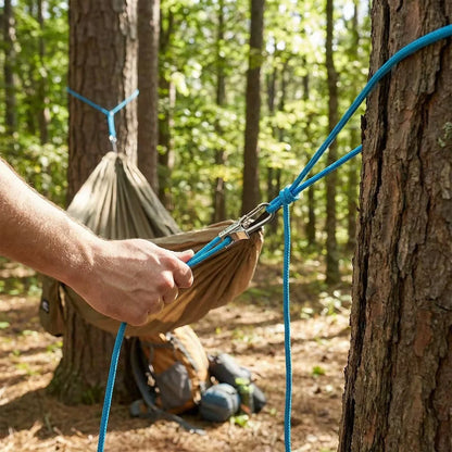 2-6 Set Rope Tying Tool and Tensioner with Roller Tensioner Retractable Buckle with Accessory Rope Suitable for Camping