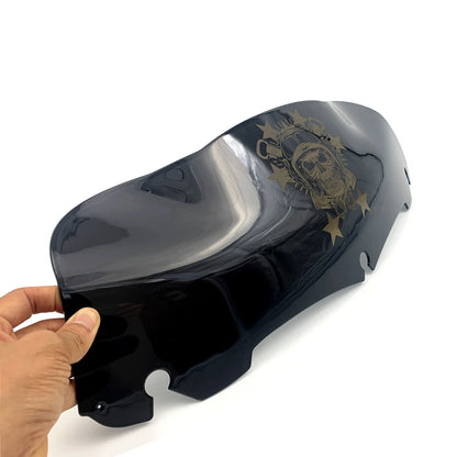 For Harley Touring Street Electra Glide Ultra FLHX 2014-2022 Motorcycle Skull 7" 9" Windshield Upper Fairing Wind Deflector