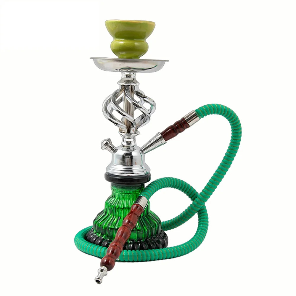 Glass Complete Shisha Hookah Set with Ceramic Bowl Tongs Hookah Hose Shisha Nargile Sheesha Narguile Chicha Water Pipe Hookah