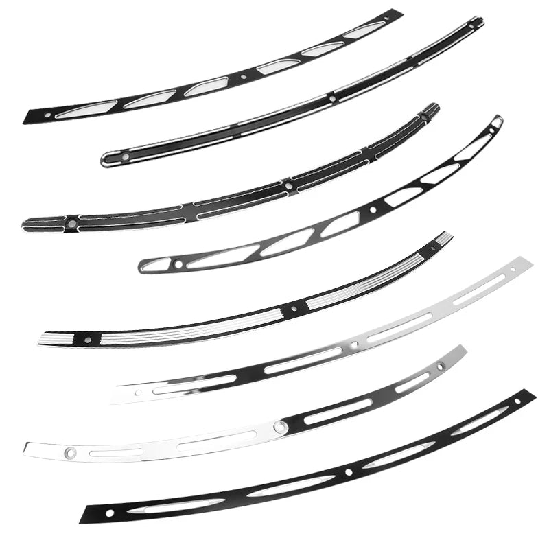 For Harley Electra Street Tri Glide 1996-2013 2014-UP Motorcycle Black Chrome Windshield Batwing Fairing CNC Trim Windscreen