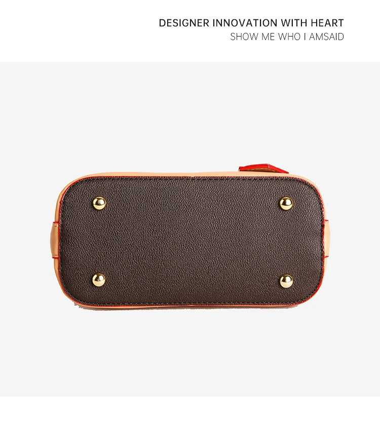 Trend Luxury Designer Ladies Handbag Women's Vintage PU Leather Shell Bag Casual Crossbody Bags for Women Shoulder Bag for Phone
