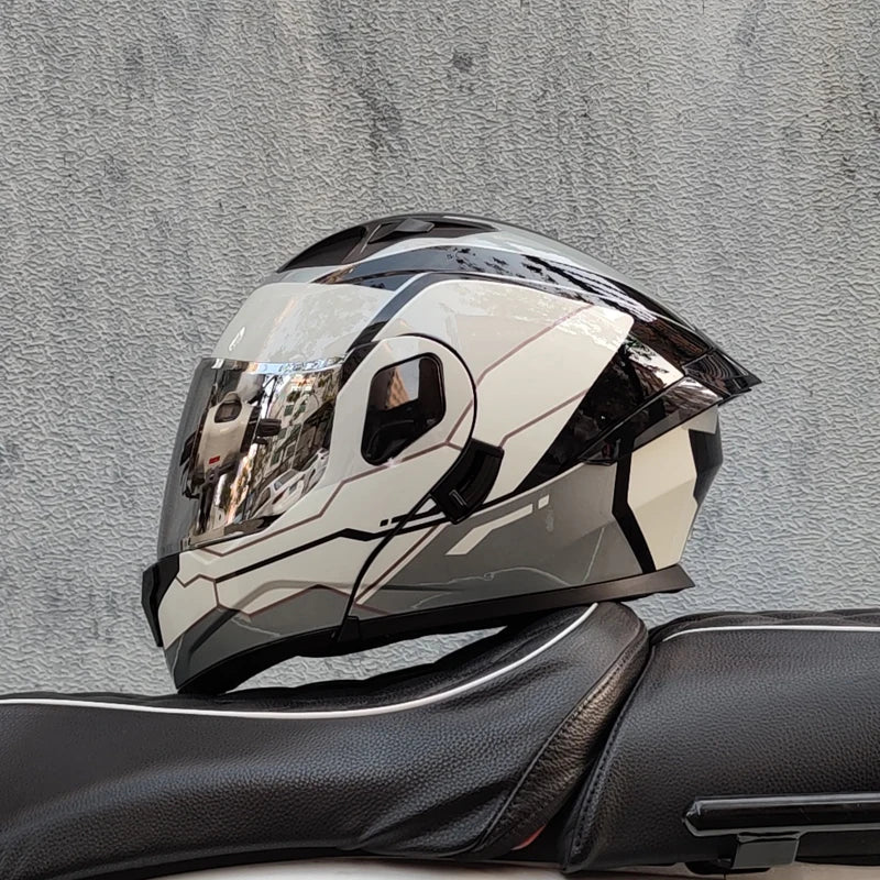 2025 High Quality Motorcycle Helmet Modular Flip Helmet Casco para Motos Dual Lens Full Helmet Casco para Motos DOT Approval