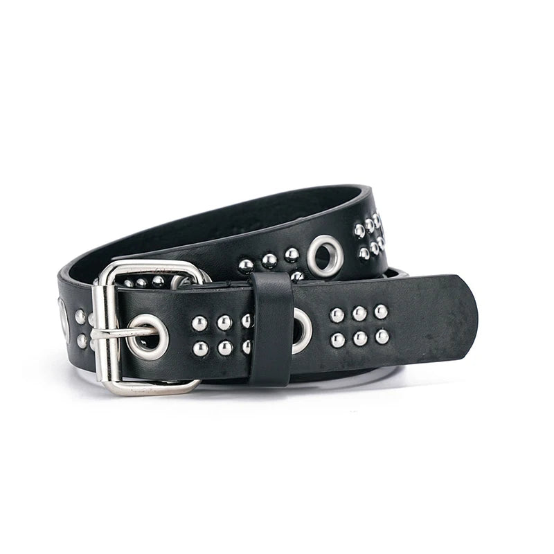 New Fashion New Bronze Bullet Belt Metal Belt Men And Women Punk Hardware Jeans Belt Y2K Belt Designer Belt Women's Belt