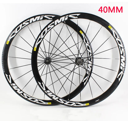 Newest 700C 40mm Road bike 6061 Aluminum alloy bicycle wheelset clincher rim Thru Axle center lock Disc brake hub for 8/9/10/11S