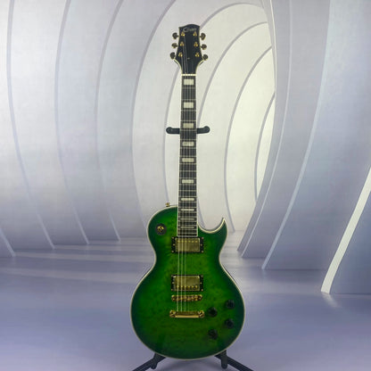 Shipped from the USA Brand New 6-String Green Big Flower Custom Electric Guitar