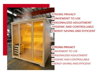 Customizable 2 Person Mini Infrared Sauna Hemlock Wood Low EMF Far Infrared Heaters for Home Detox Health Relaxation