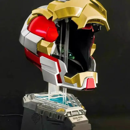 Iron Man MK17 Jarvis Voice Controlled Auto Open Close Electronic Helmet Mask Face Cover Collectible Toy Decor For Superhero Fans