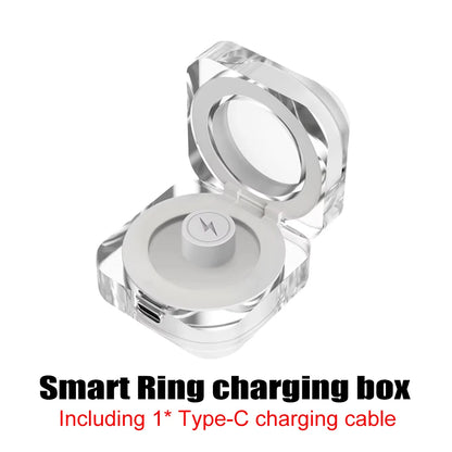 LED Display Screen Smart Ring for Heart Rate Oxygen Sleep Monitoring Multi Sports Modes Waterproof Bluetooth Women Healthy Rings