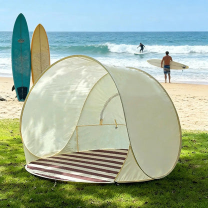 Portable Camping One Click Open 3-4 People Tent Large Space Sunshade Outdoor Beach Sun Shelter Tent Garden Beach Tent