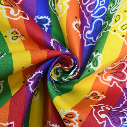 Trendy Pride Festival Pocket Square Scarf Rainbow Colorful Headband Bandana Gay Parade