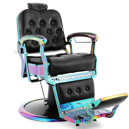 Vintage Barber Chair All Purpose Hydraulic Recline Heavy Duty Salon Beauty Spa Black Barber Chair,Customized