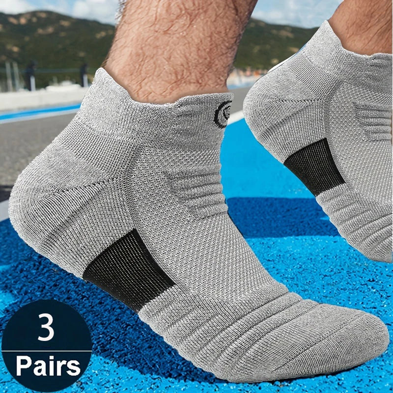 3/6 Pairs Sports Socks For Man High Quality Comfortable Breathable Basketball Short Socks Casual Fashion Low-cut Ankle Socks