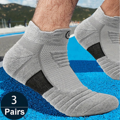 3/6 Pairs Sports Socks For Man High Quality Comfortable Breathable Basketball Short Socks Casual Fashion Low-cut Ankle Socks