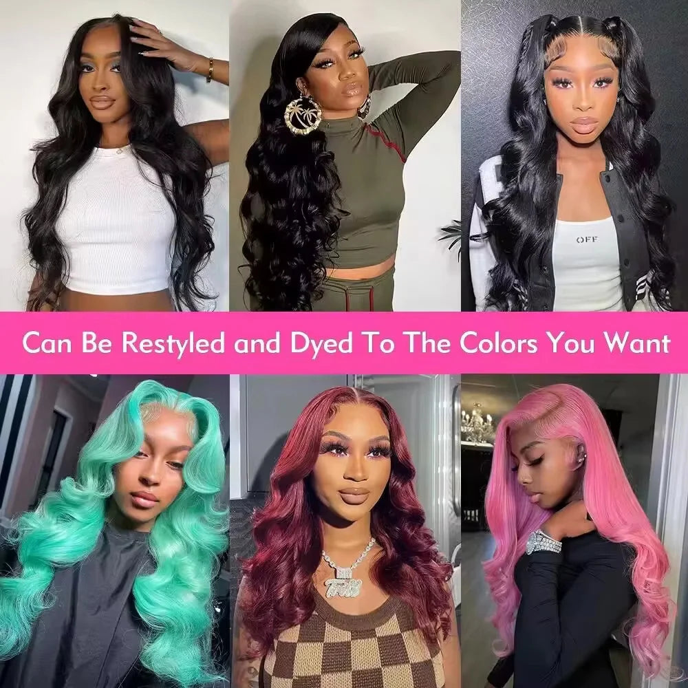 30 40 Inch 13x6 13x4 Body Wave Human Hair Wigs For Black Women 4x4 5x5 Glueless Wigs Human Hair 360 Lace Frontal Wig Pre Cut