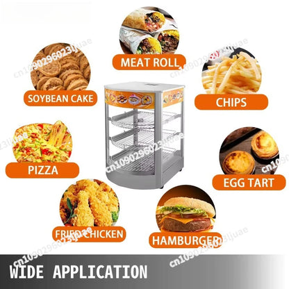 High Quality Electric Food Steamer 3 Layers Commercial Bread Pizza Warming Showcase Industrial Tart Warmer