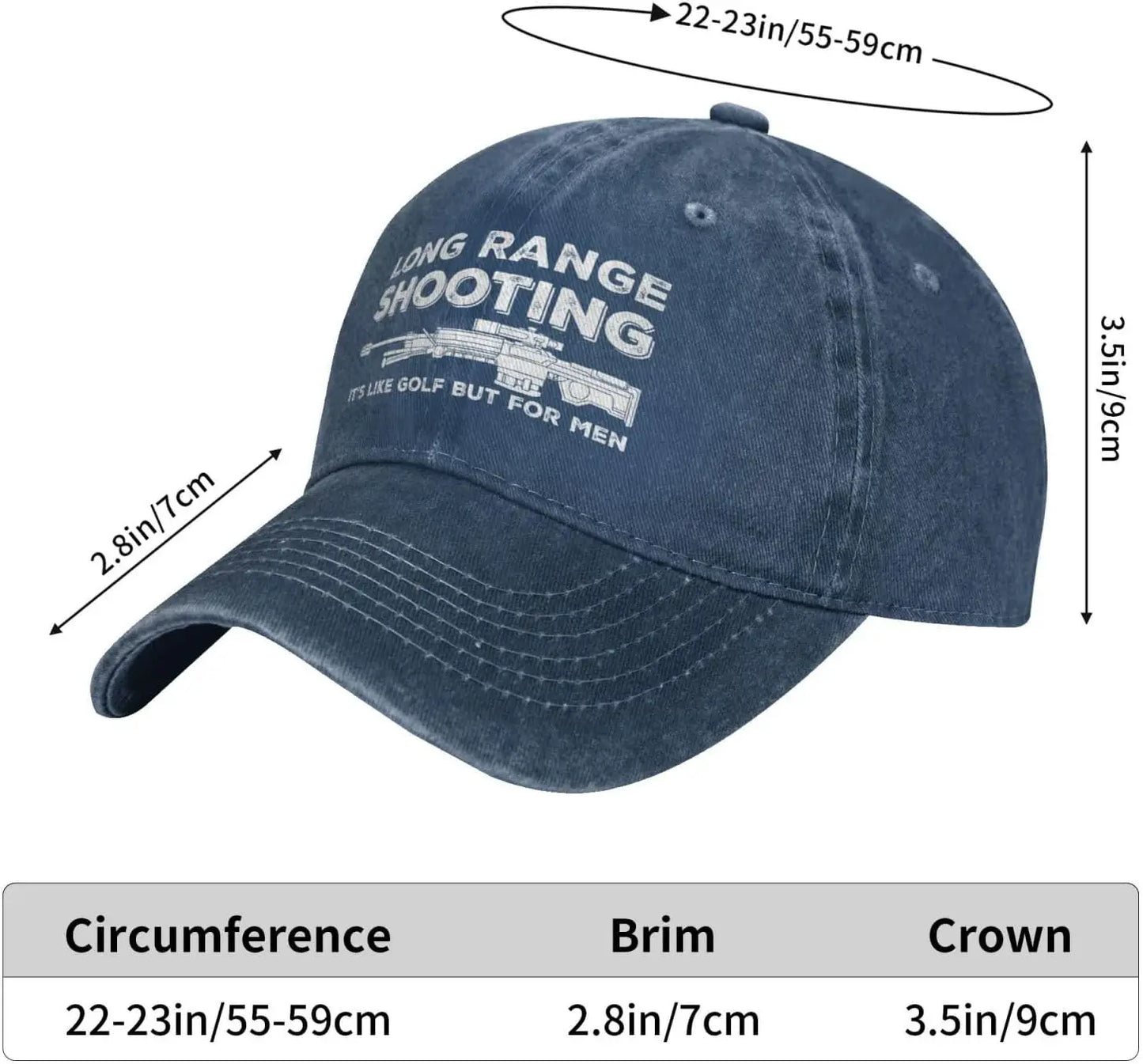 Funny Hat Long Ranges Shooting It's Like Golf But for Men Hat Men Dad Hats Cool Caps