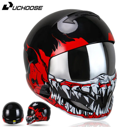 New Scorpion Retro Motorcycle Cascos Moto Locomotive Personality Multi-purpose Combination Helmet  Detachable Multi-purpose