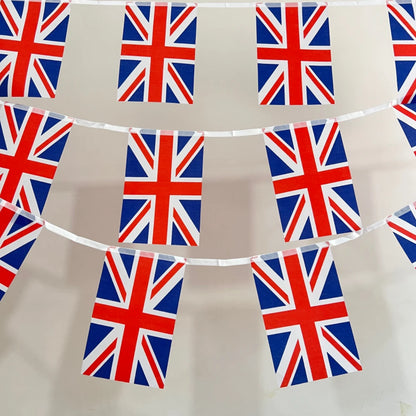 Union Jack Party 14x21cm20pcs  UK United Kingdom British FlagHanging Triangle String Jubilee Decorations Pennant Kingdom Flags B