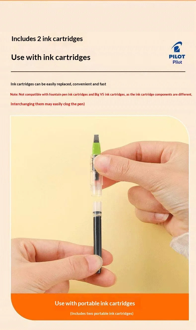Original PILOT FP3-15-SS Parallel Pen Multi Sizes Flat Tip Calligraphy Fountain Pen Practice Gothic Italic Hand Lettering Suppli