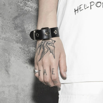 Fashion Wide Strap Bracelet Adjustable Length Bracelet Suitable for Punk Party