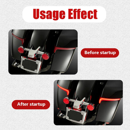 For Indian Challenger  Motorcycle Led Saddlebag Brake Flowing Turn Signal Accent Light