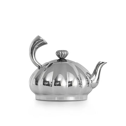 Nordic Luxury Stainless Steel TeaPot, Retro Sugar Bowl, Coffee Candy Jar with Lid for Home Decoration, Afternoon Tea, Holtel