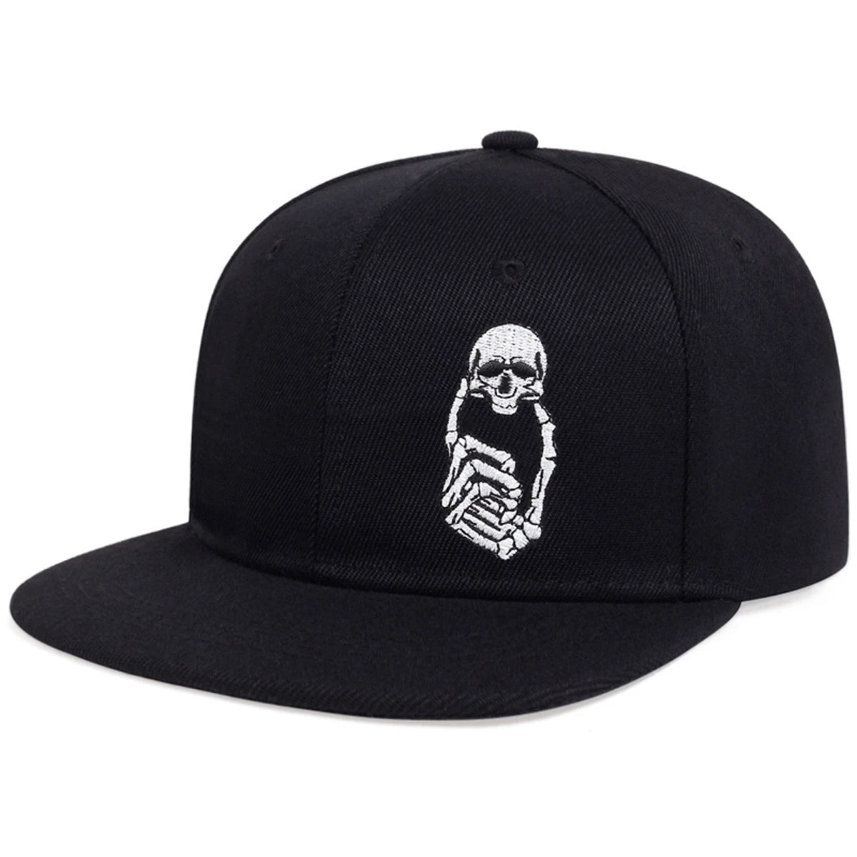 Unisex Skeleton Finger Embroidery Hip-hop Hats Spring Autumn Outdoor Adjustable Casual Baseball Caps Men Women Sunscreen Hat