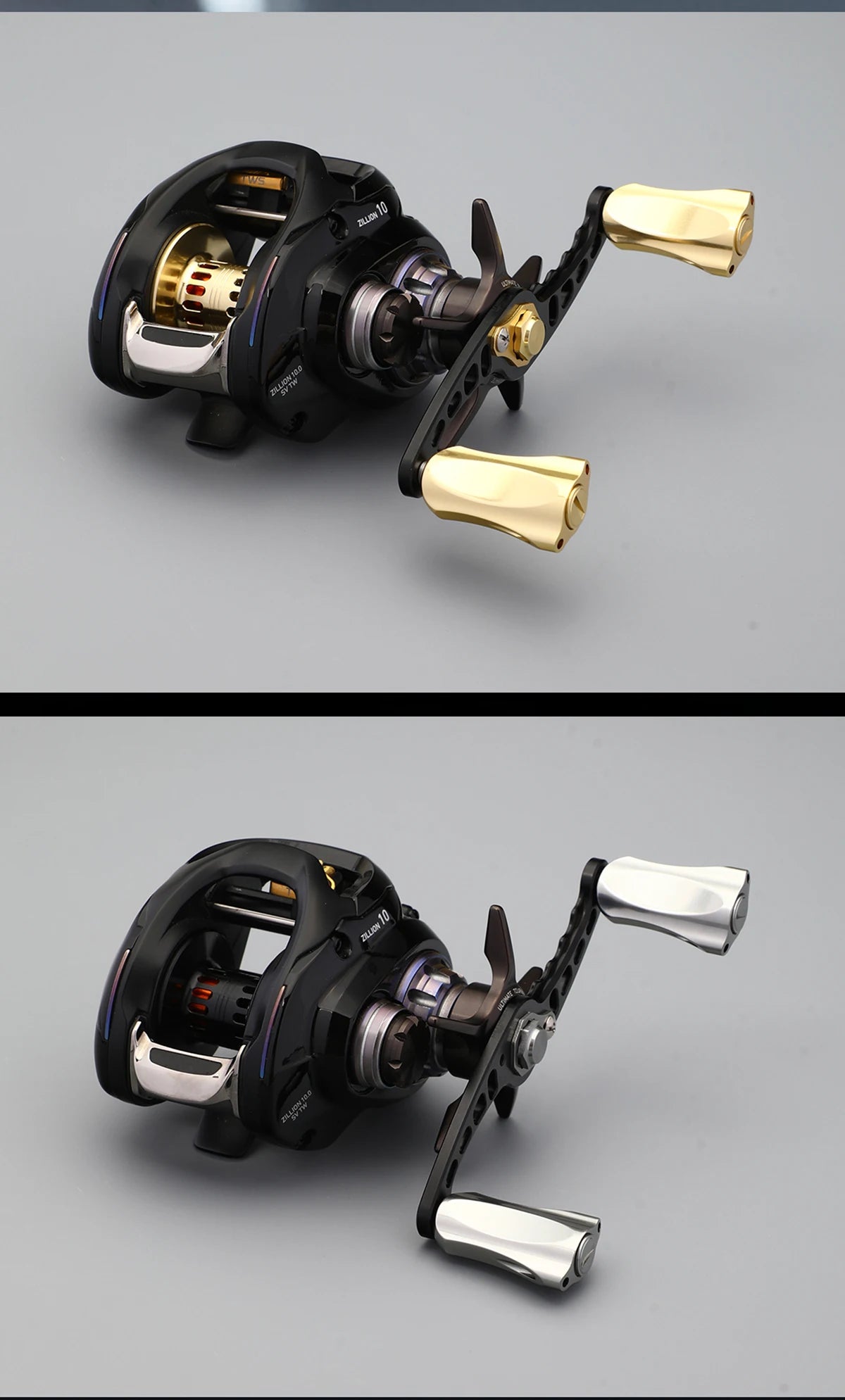 HEIGHTEN Baitcasting Reel Mod Kit Double Handle Center Distance 95mm +Diameter 21mm Knobs Lure Fishing Modification Accessories